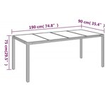vidaXL Ensemble à manger jardin et coussins 7 Pièces gris rotin