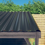 vidaXL Panneaux de toit 36 Pièces Acier enduit poudre Anthracite 60x36 cm