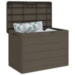 vidaXL Boîte à coussins d'extérieur brun 77 5x44 5x53 cm polypropylène