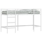 vidaXL Lit mezzanine pour enfants Blanc 99 5 x 190 cm Acier