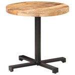 vidaXL Table de bistro Ronde Ø80x75 cm Bois de manguier brut