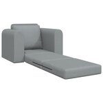 vidaXL Canapé lit au sol 2-en-1 gris clair 98x71x83 cm tissu