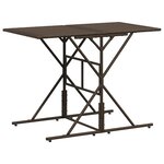 vidaXL Ensemble à manger de jardin et coussins 7 Pièces marron rotin