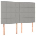 vidaXL Cadre de lit sans matelas gris clair 140x190 cm tissu