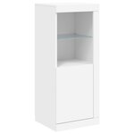 vidaXL Buffets avec lumières LED 3 Pièces blanc bois d'ingénierie