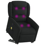 vidaXL Fauteuil de massage inclinable Noir Tissu