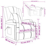 vidaXL Fauteuil de massage Rouge bordeaux Similicuir