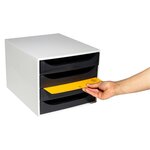Module De Classement Ecobox Office 4 Tiroirs - Noir - Exacompta