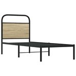 vidaXL Cadre de lit sans matelas 75x190cm chêne sonoma bois ingénierie