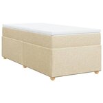 vidaXL Sommier à lattes de lit avec matelas Crème 80x200 cm Tissu