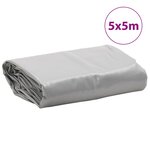 vidaXL Bâche gris 5x5 m 650 g/m²