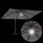 vidaXL Parasol Déporté - Anthracite Anthracite Polyester Grand