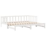 vidaXL Lit de jour avec gigogne et tiroirs sans matelas blanc 90x200cm