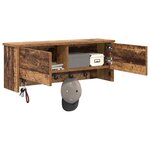 vidaXL Porte-manteau mural avec étagère Bois ancien 80 x 20 x 30 cm