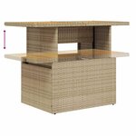vidaXL Salon de jardin avec coussins 9 Pièces beige résine tressée