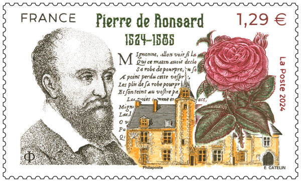 Timbre - Pierre de Ronsard - Lettre verte