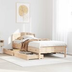 vidaXL Cadre de lit sans matelas 100x200 cm bois massif de pin