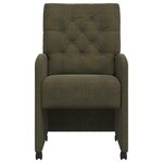 vidaXL Chaises de Salle à Manger avec Roues 2 Pièces Vert armée