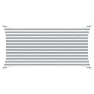 vidaXL Voile d'ombre Gris clair et blanc 4 x 2 m