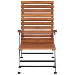 vidaXL Chaise de terrasse d'extérieur Bois d'acacia solide