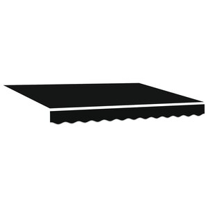 vidaXL Tissu de remplacement pour store pour cadre 3.5x2 m - Noir