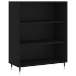 vidaXL Bibliothèque noir 69 5x32 5x90 cm bois d'ingénierie