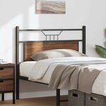 vidaXL Tête de lit chêne marron 100 cm bois d'ingénierie et acier