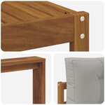 vidaXL Ensemble de canapés d'extérieur 7 Pièces Gris Naturel et Clair