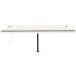 vidaXL Auvent automatique avec capteur de vent et LED 500x300 cm Crème