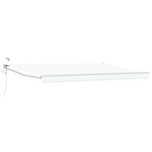 vidaXL Auvent rétractable électrique Blanc 4 5 × 3 m