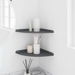 vidaXL Étagère Flottante d'Angle 2 pc Anthracite 30 x 30 x 2 cm