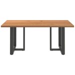 vidaXL Table à manger marron clair bois de chêne massif rectangulaire