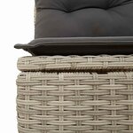 vidaXL Ensemble de canapé de jardin avec coussin 3 Pièces Gris clair