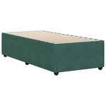 vidaXL Cadre de lit sans matelas vert foncé 90x200 cm velours