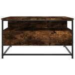 vidaXL Table basse chêne fumé 80x80x45 cm bois d'ingénierie