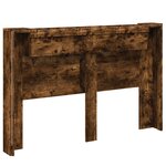vidaXL Cabinet de Tête de Lit avec LED Chêne Fumé Bois d'ingénierie