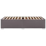 vidaXL Cadre de lit Gris 90x200 cm Similicuir