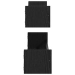 vidaXL Étagères murales 2 Pièces Chêne Noir 80x16x14 cm Bois d'ingénierie