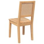 vidaXL Chaises à manger 2 Pièces bois massif caoutchouc