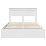 vidaXL Lit de Rangement Blanc 140 x 190 cm Bois d'ingénierie