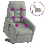 vidaXL Fauteuil inclinable de massage électrique gris clair