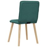 vidaXL Chaises à manger lot de 4 vert foncé tissu