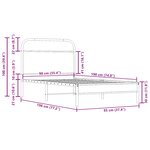 vidaXL Cadre de lit sans matelas 90x190cm chêne fumé bois d'ingénierie