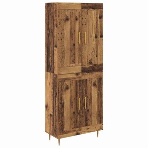 vidaXL Haut Armoire Bois Ancien 69 5 x 34 x 180 cm Bois d'ingénierie