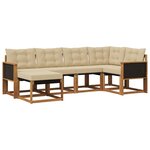 vidaXL Ensemble de canapés d'extérieur 6 Pièces Naturel et Beige