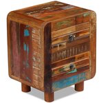 vidaXL Table de chevet Bois de récupération massif 43x33x51 cm