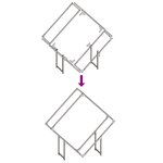 vidaXL Portant de bois chauffage noir 100x25x100 cm