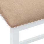 vidaXL Chaises de bar avec coussins 2 Pièces blanc bois massif d'hévéa