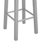 vidaXL Tabourets de bar lot de 2 argenté MDF