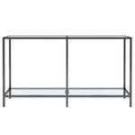 vidaXL Table console Transparent 140x35x75 5 cm Verre trempé